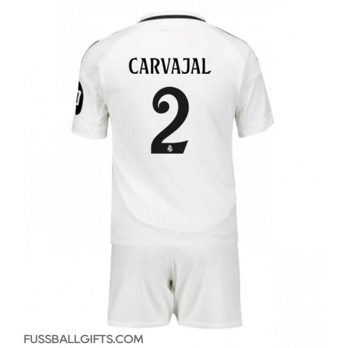 Real Madrid Daniel Carvajal #2 Fußballbekleidung Heimtrikot Kinder 2024-25 Kurzarm (+ kurze hosen)